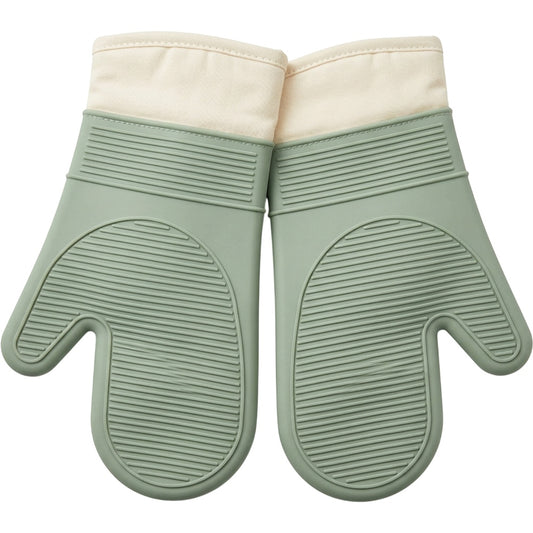 Bjwfx Moldridge Silicone Oven Mitts 13.8 in Sage Pair - Product view