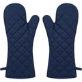 Bjwfx Extra Long Oven Mitts 2-Pack Navy 40 cm