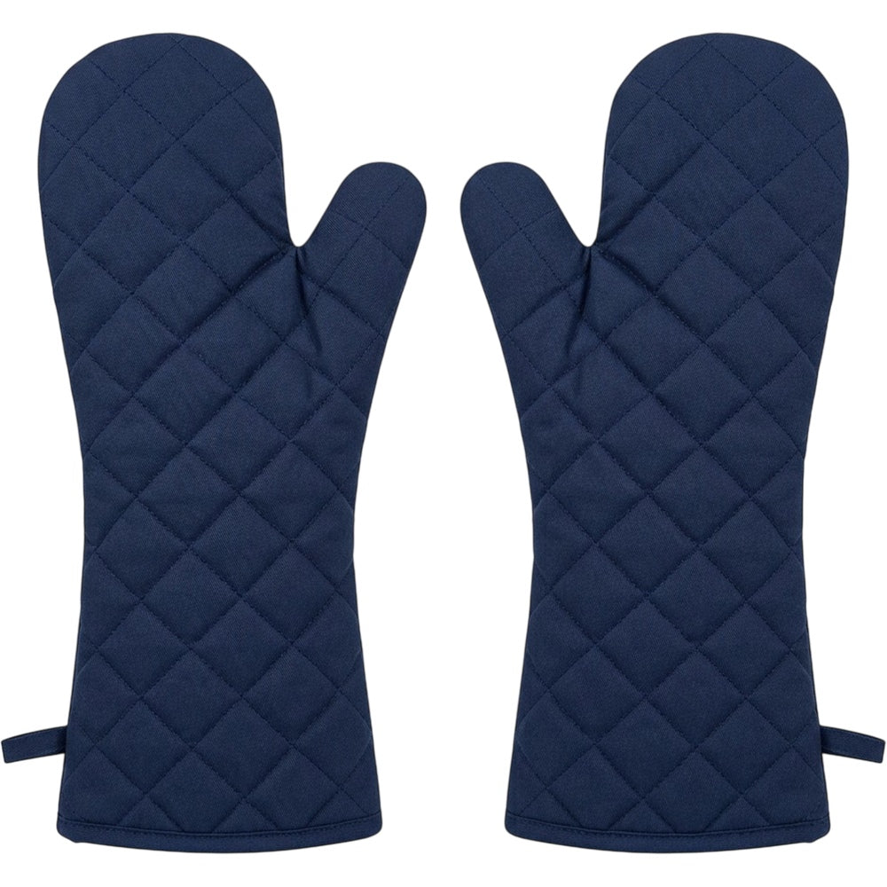 Bjwfx Extra Long Oven Mitts 2-Pack Navy 40 cm