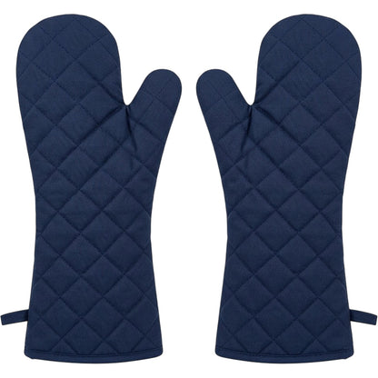 Bjwfx Extra Long Oven Mitts 2-Pack Navy 40 cm
