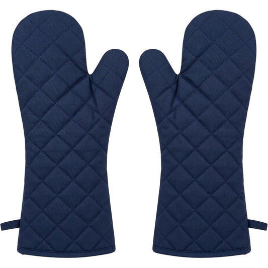 Bjwfx Extra Long Oven Mitts 2-Pack Navy 40 cm