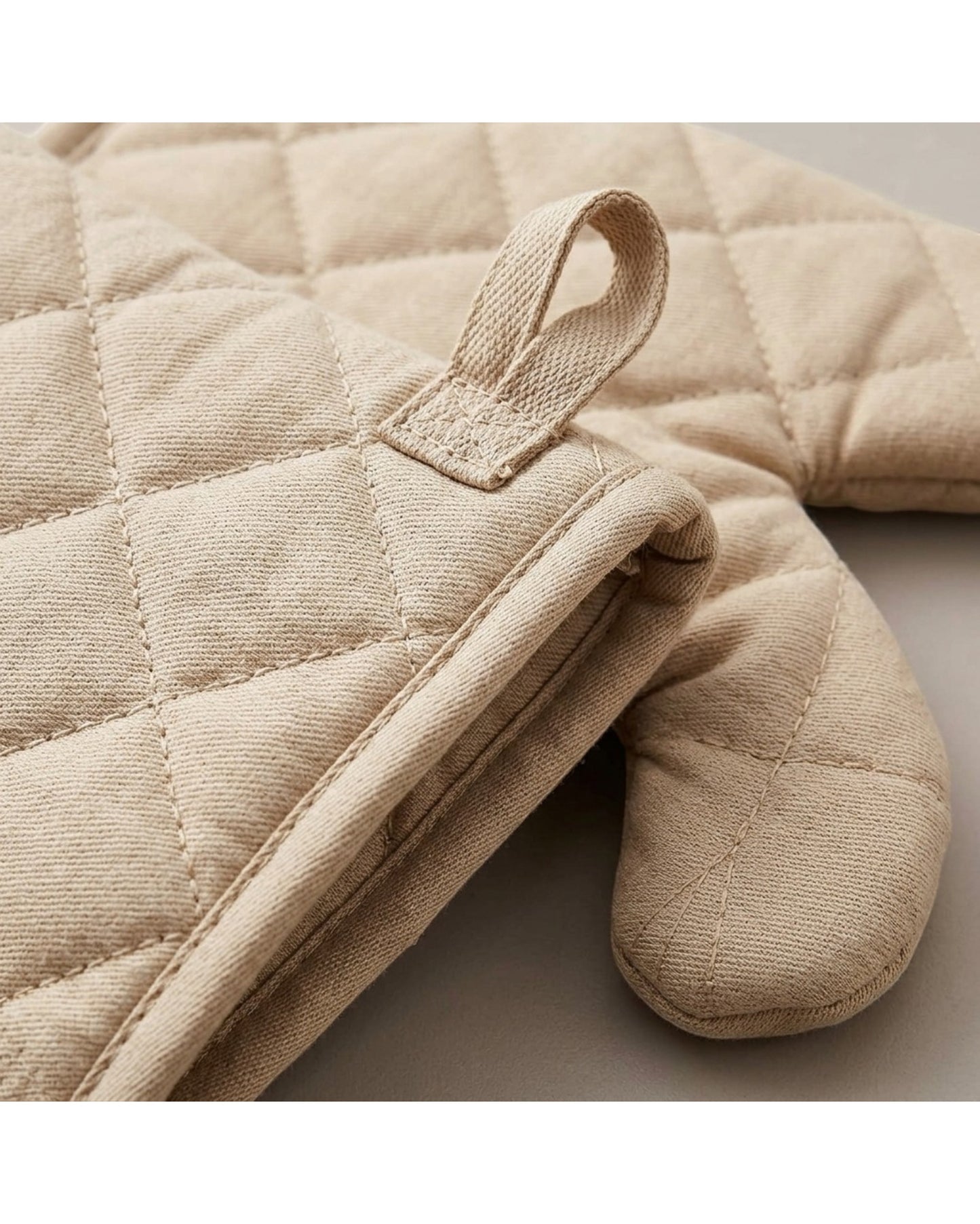 Bjwfx Heat Resistant Oven Mitt and Pot Holder Set Beige