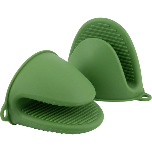 Bjwfx Silicone Mini Oven Mitts 2-Pack Green